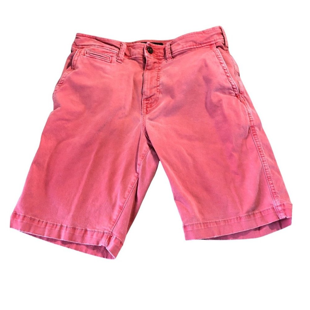 American Eagle Mens Shorts Size 30 Extreme Flex Slim Salmon Red Pink